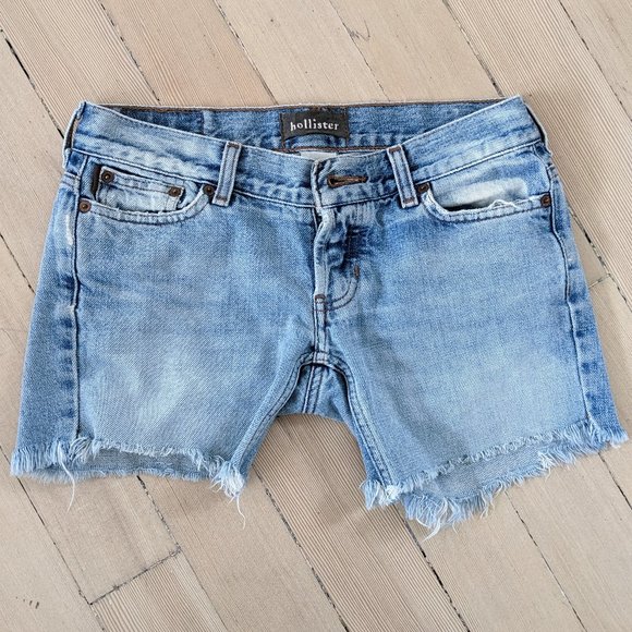 Hollister Pants - Vintage Hollister women's low-rise denim shorts